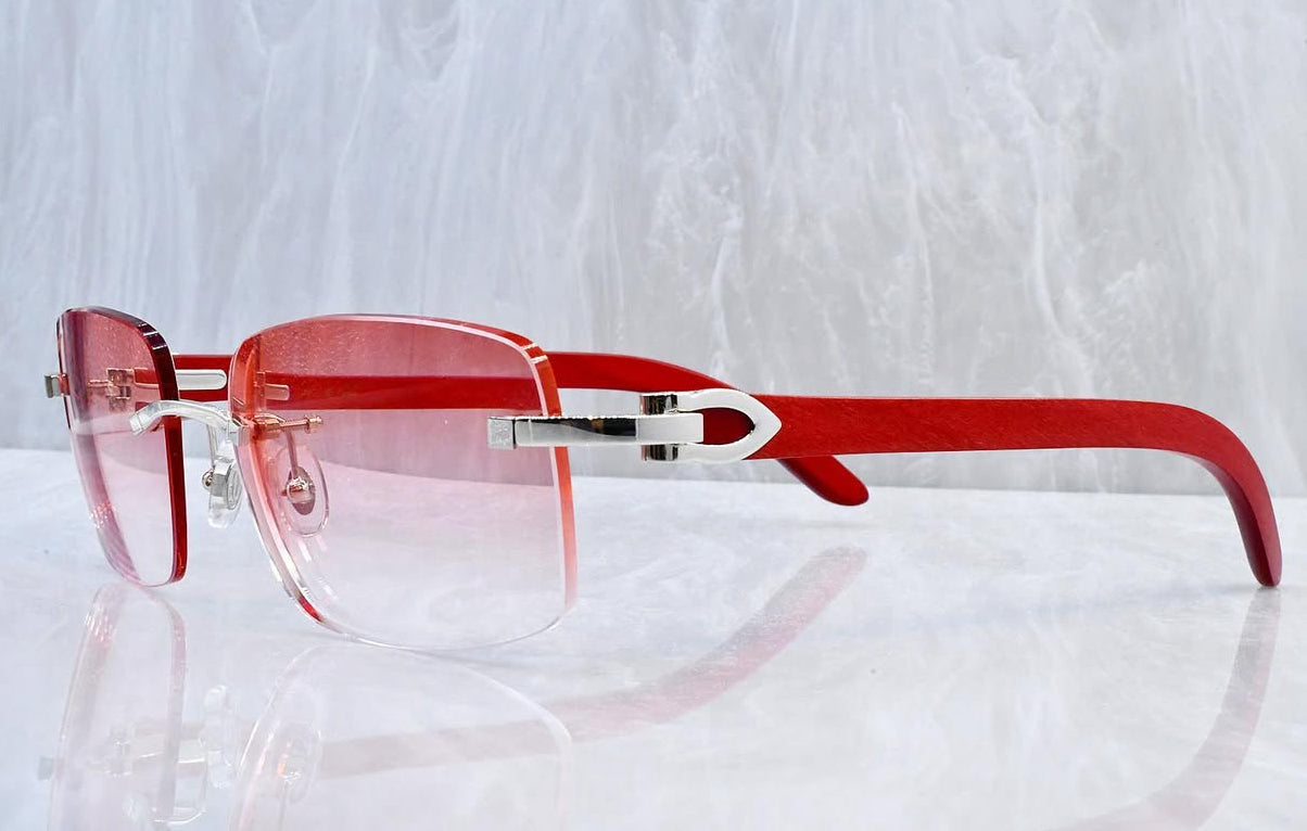Pre-Owned Red Wood Frame Rose Blush Gradient