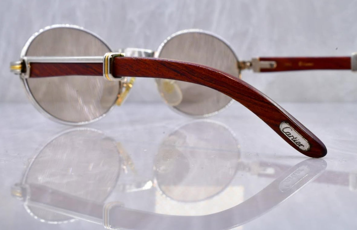Pre-Owned Wood Frame Sunglasses Bleached Brown Gradient