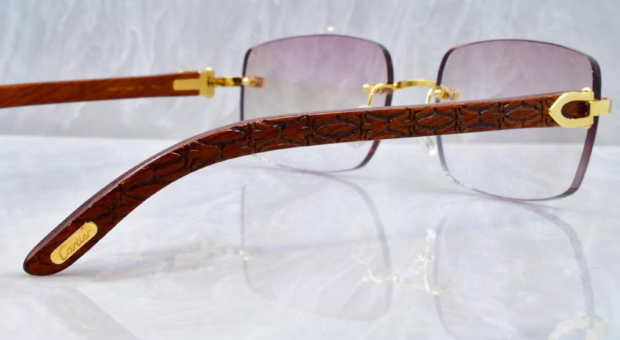 Pre-Owned Wood Bubinga Frame Champagne Gradient