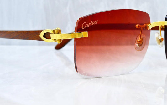 Pre-Owned Wood Frame Gold Rose Gradient