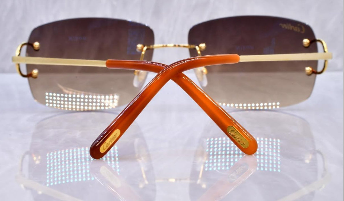 Pre-Owned Cartier C-Decor Sunglasses Brown Gradient