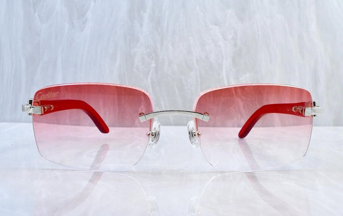 Pre-Owned Red Wood Frame Rose Blush Gradient