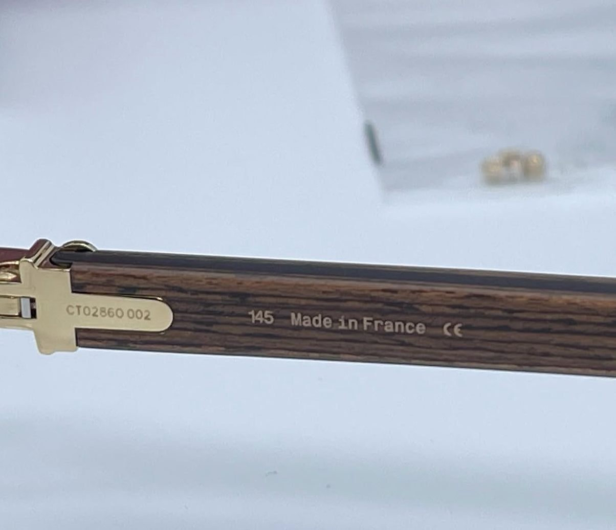 Pre-Owned Wood Frame Sunglasses Clear
