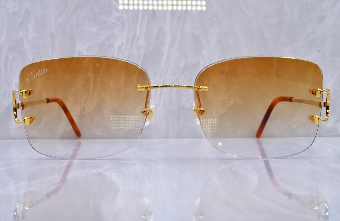 Pre-Owned Cartier C-Decor Sunglasses Sunset Orange Gradient