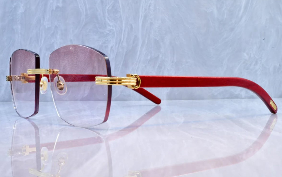 Pre-Owned Premiere Frame Sunglasses Rose Blush Gradient