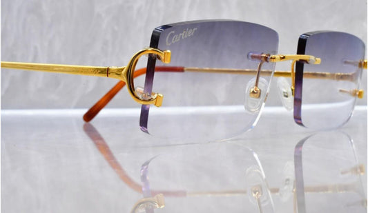 Pre-Owned Cartier C-Decor Sunglasses Faded Grey Gradient