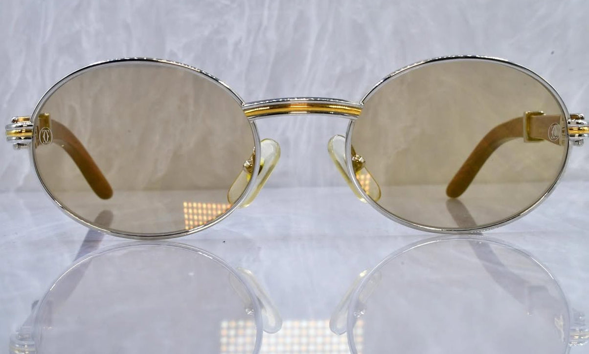 Pre-Owned Wood Frame Sunglasses Bleached Brown Gradient