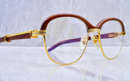 Pre-Owned Malmaison Wood Frame Sunglasses Clear