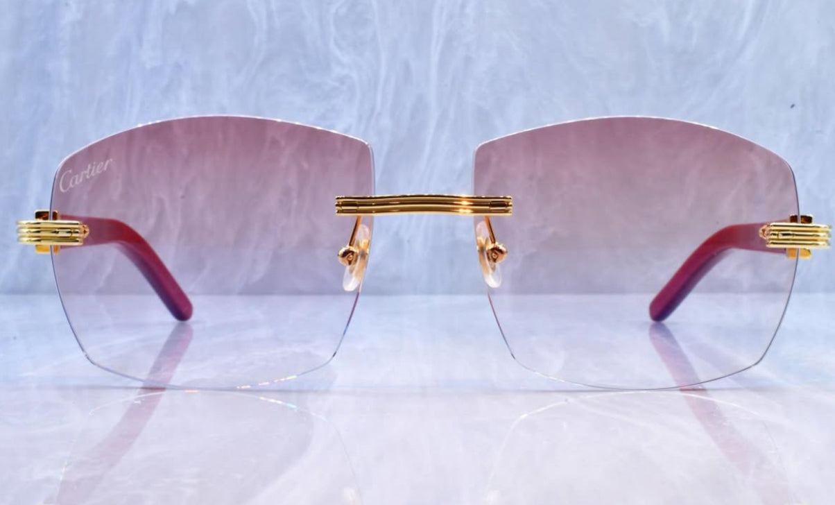 Pre-Owned Premiere Frame Sunglasses Rose Blush Gradient