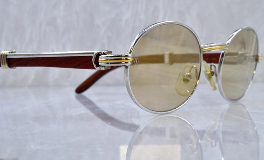 Pre-Owned Wood Frame Sunglasses Bleached Brown Gradient