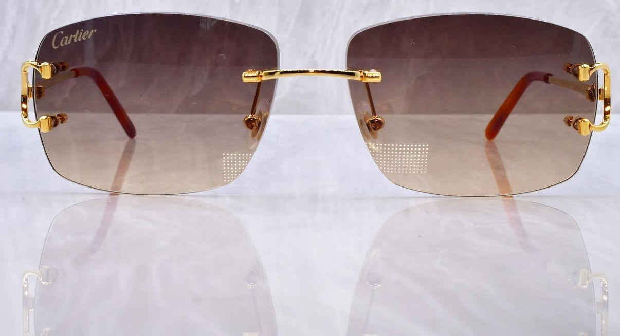 Pre-Owned Cartier C-Decor Sunglasses Brown Gradient