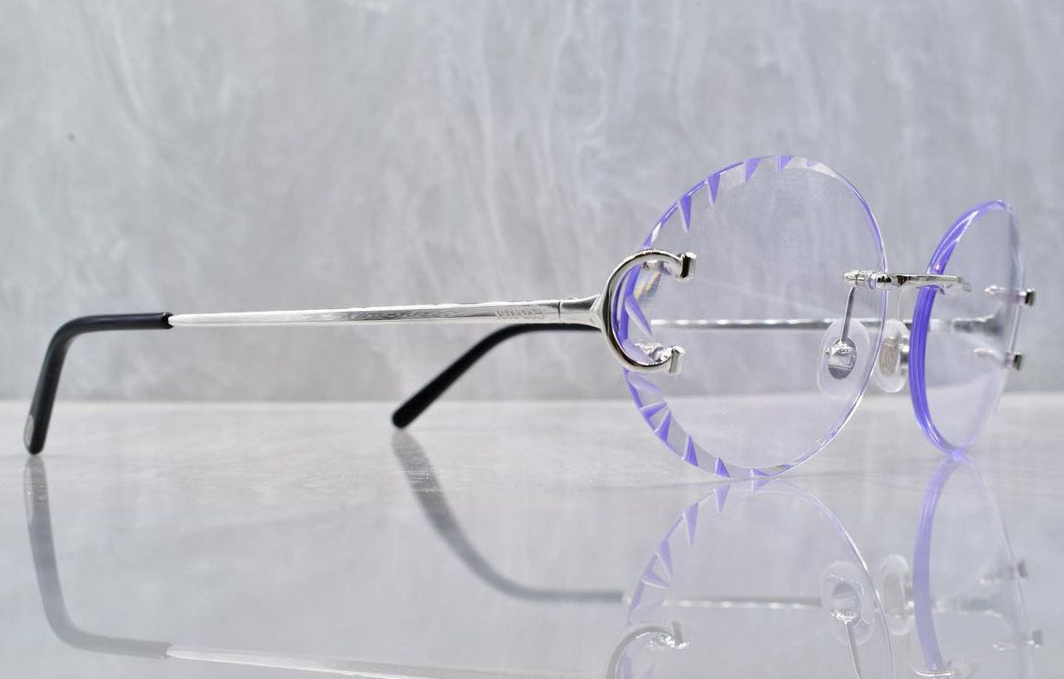 Pre-Owned Cartier C-Decor Diamond Cur Sunglasses Giverny