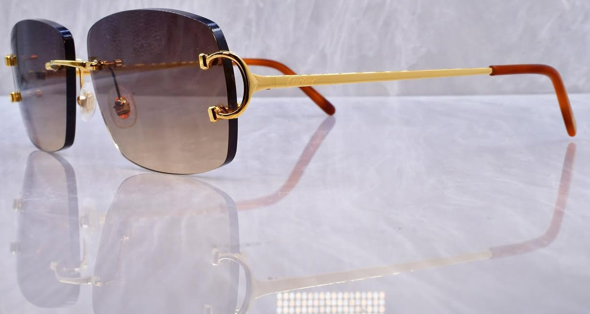 Pre-Owned Cartier C-Decor Sunglasses Brown Gradient