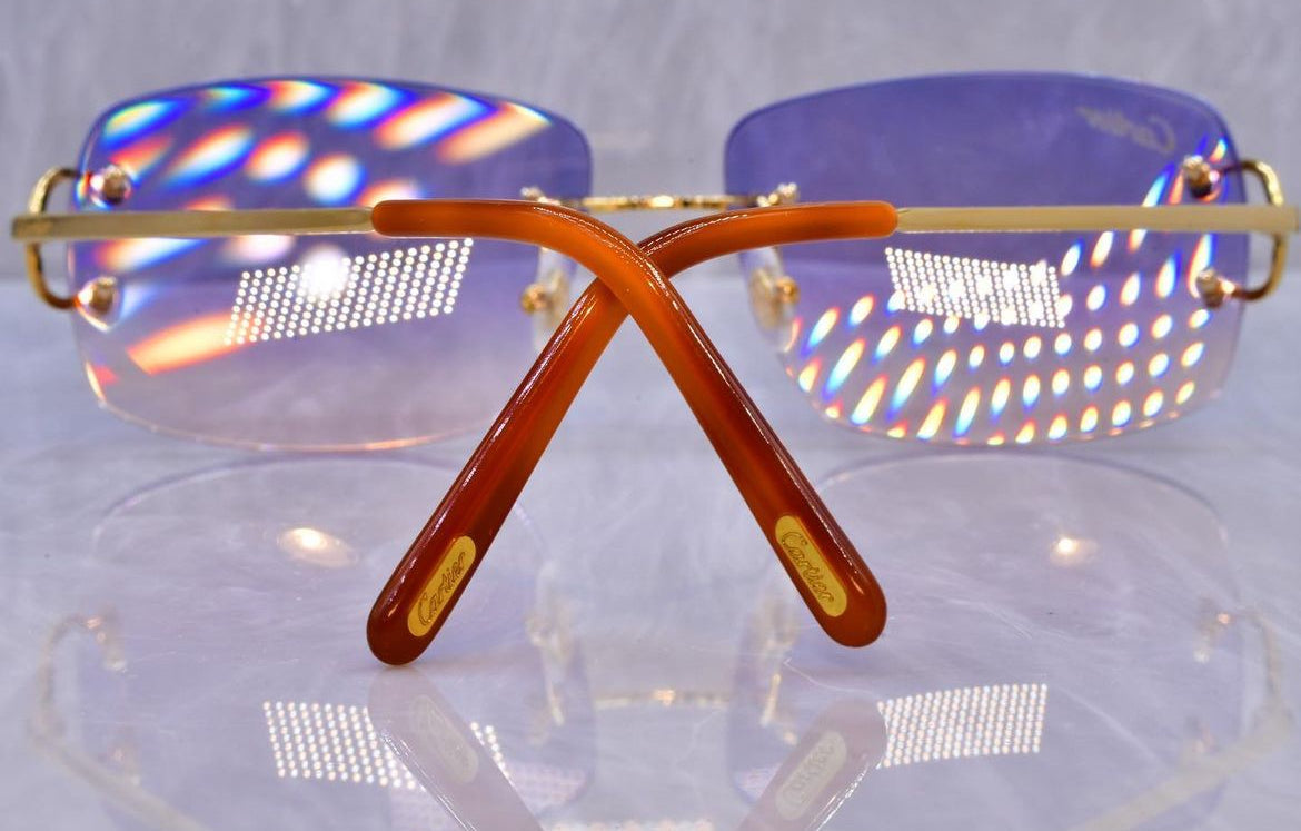 Pre-Owned Cartier C-Decor Sunglasses Lavender Gradient